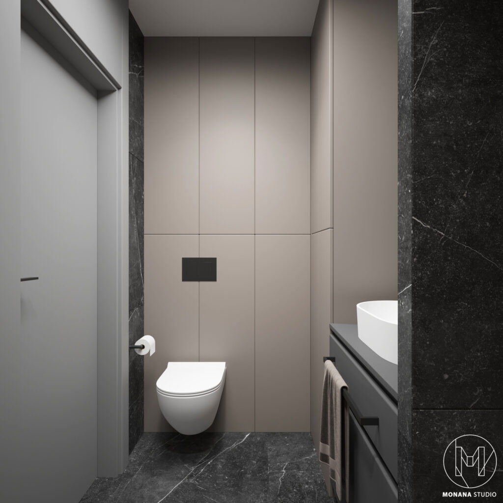 BLACK & CASHMERE – PROJEKT MIESZKANIA 50m2