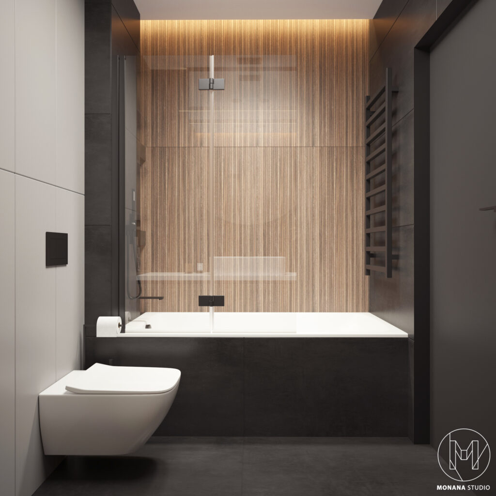 LINEAR BLACK – PROJEKT MIESZKANIA 80m2