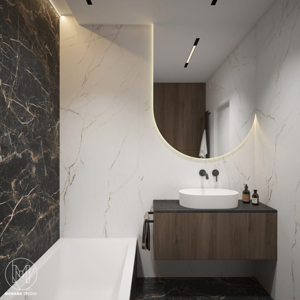 DARK VIBES – PROJEKT MIESZKANIA 75m2
